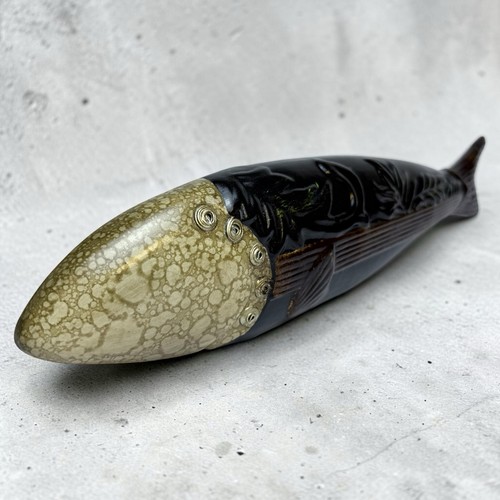 Ceramic fish sculpture 5 - sculpture, 16.5