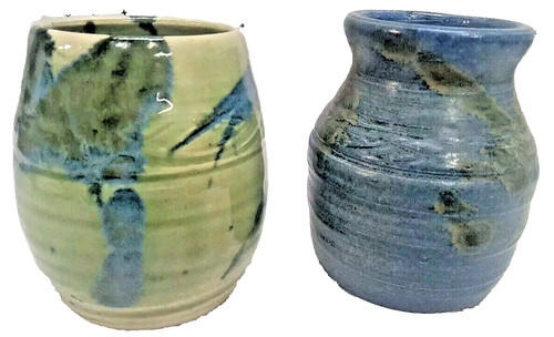 Hand made pottery vase - hand,