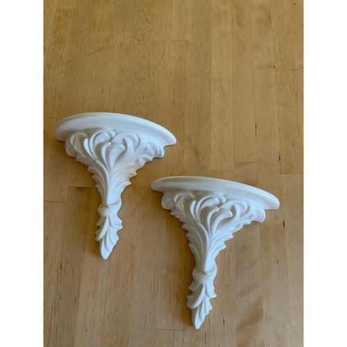 Pair vintage white ceramic - vintage,