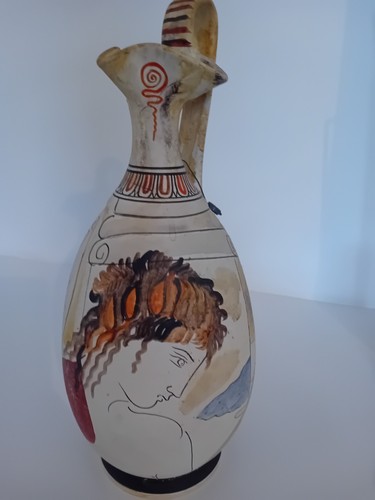 Grecian stoneware vase - grecian,