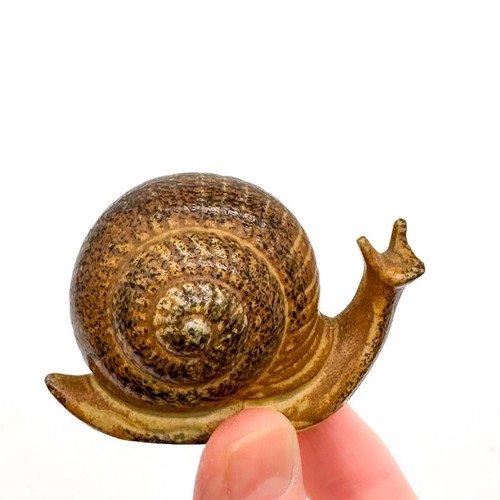 Vintage japanese pottery snail - pottery,