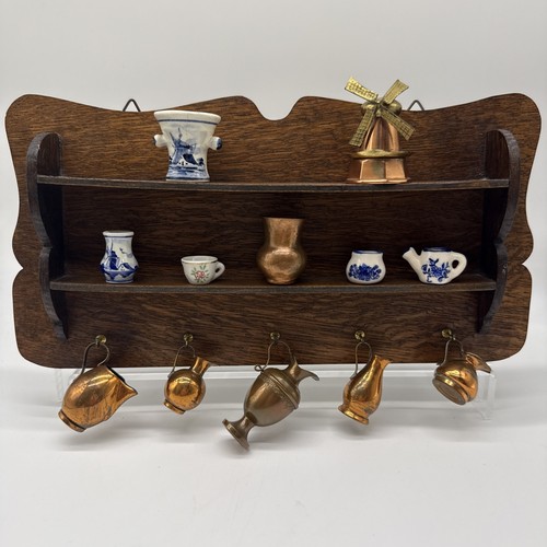 Vintage wood trinket shelf - vintage,