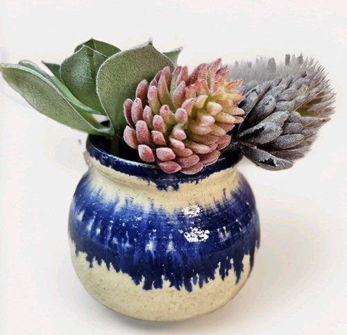 Vintage signed blue drip - vintage,