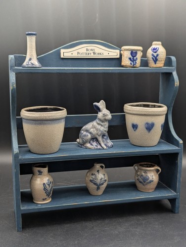 Rowe pottery works blue - works,