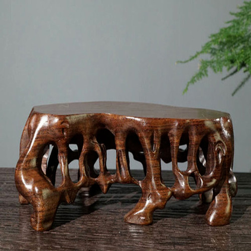 Root carved display rack - root,