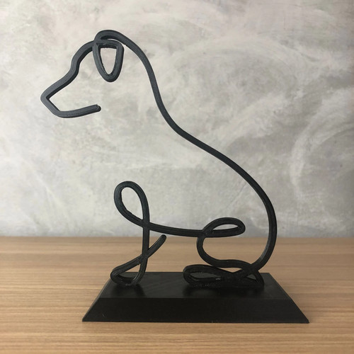 Dog line art sculpture - art,