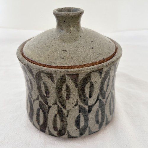 Marked studio pottery - marked, lidded